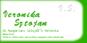 veronika sztojan business card